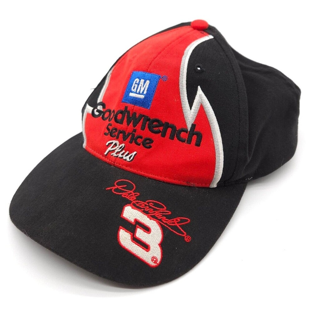 Vintage‎ NASCAR 2000 Dale Earnhardt #3 Strapback Hat Competitors View Black Cap